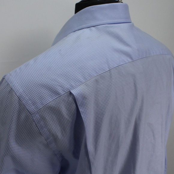 Proper Shirtings Slim Fit Two Ply Blue Check Shirt - Picture 5 of 8